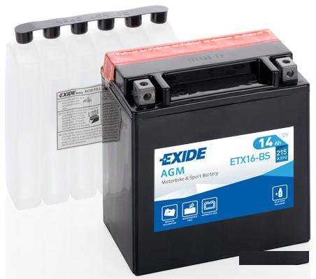 Мото Аккумулятор Exide AGM ETX16-BS YTX16 14Ач