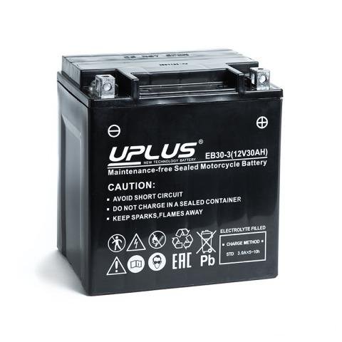 Мото аккумулятор uplus 30а.ч EB30-3 (YIX30L)