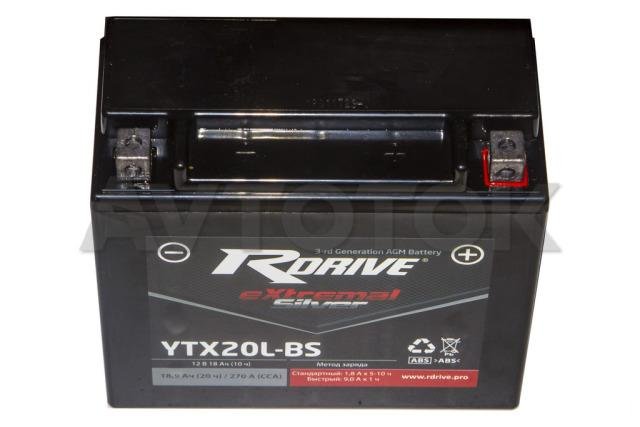 Аккумулятор Rdrive eXtremal Silver YTX20L-BS 18 а