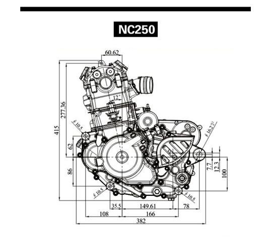 Двигатель NC250 zs177mm ZS 177 Zongshen мотор nc