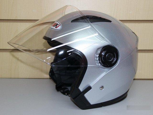Открытый шлем Ataki OF512 Solid серебристый