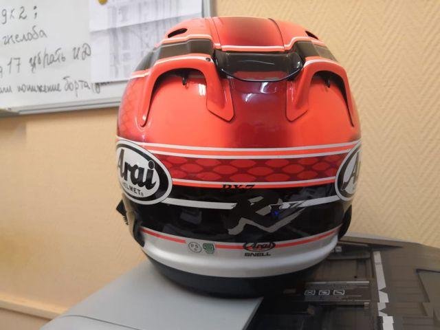 Arai RX-7 GP Randy Mamola с гарнитурой и камерой