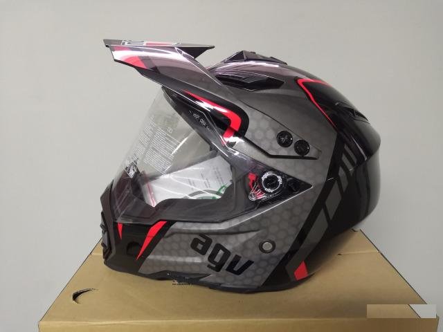 AGV Шлем AX-8 dual EVO multi - GT black/silver/RED