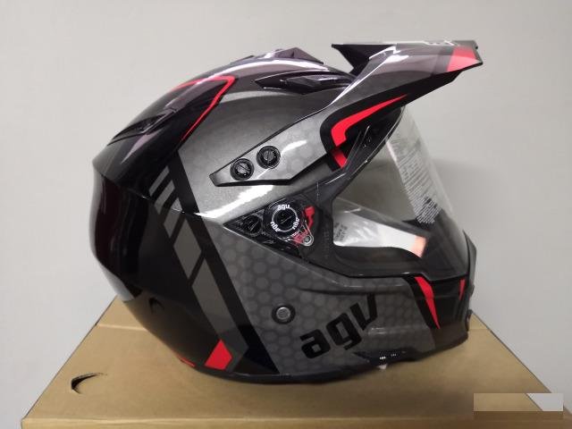 AGV Шлем AX-8 dual EVO multi - GT black/silver/RED