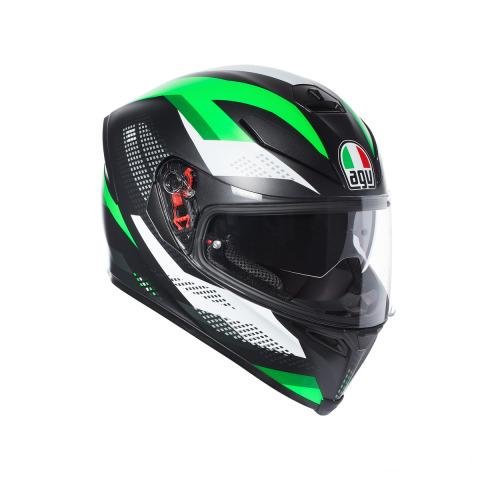 Шлем AGV K-5 S PLK marble matt black/white/green