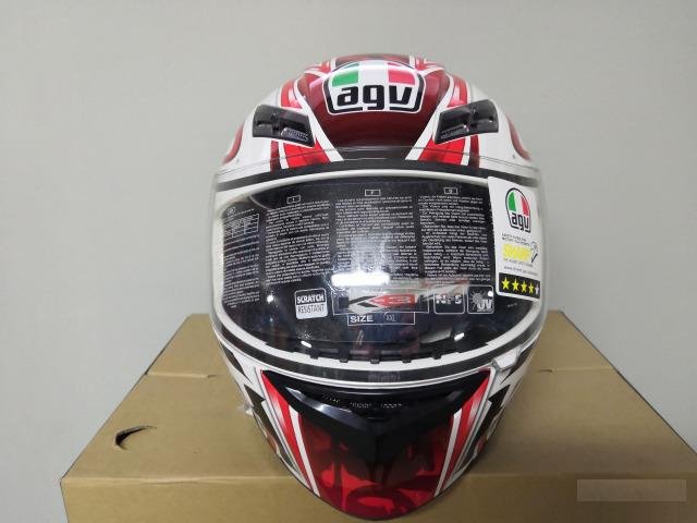 AGV Шлем K-3 E2205 multi - wire white/RED р.XXL