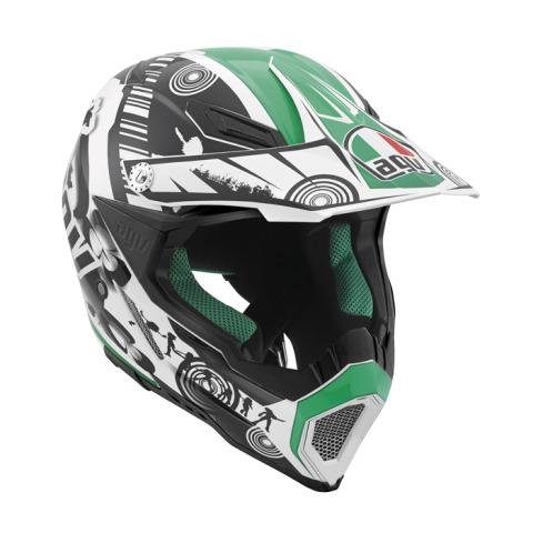 Шлем AGV «AX-8» Evo cool white/black/green