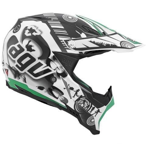 Шлем AGV «AX-8» Evo cool white/black/green