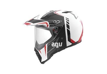 Шлем AGV «AX-8 Dual» Evo-Gt white/gunmetal/red