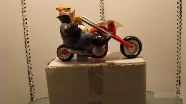Декоративная фигурка Тигр на мотоцикле байкер