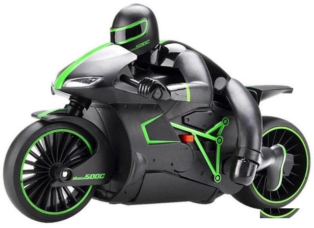 1Toy Драйв - зеленый - мотоцикл с гонщ