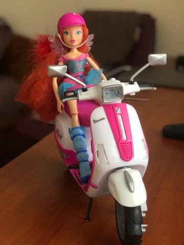 Куклы Винкс на мотоцикле