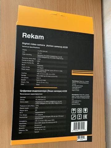 Новая экшн камера Rekam A320