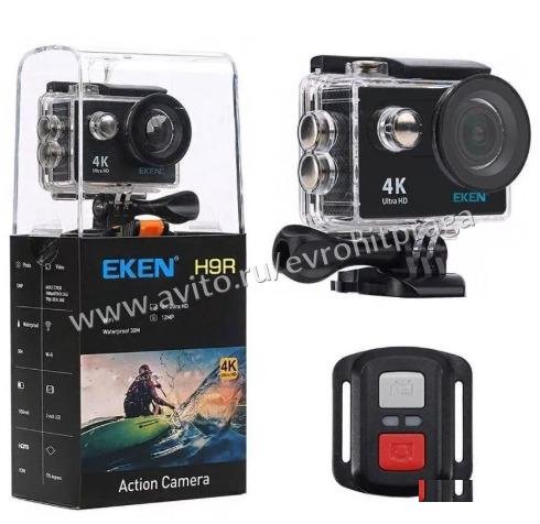 Экшн камера eken H9R HD 4K WiFi + пу. ц.чёрный