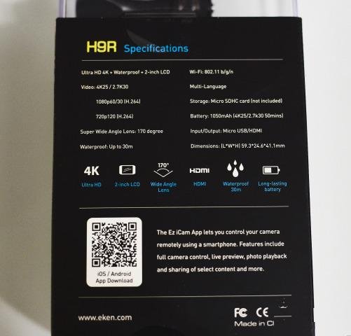 Экшн камера Eken H9R Ultra HD 4K