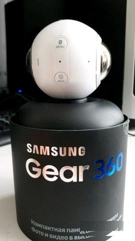 Новая видеокамера экшн SAMSUNG Gear 360 SM-C200