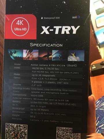 Экшн камера x-try с двумя аккумуляторами