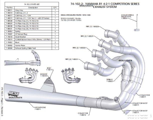 Для Yamaha R1 04-06 Полный выпуск Vance Hines