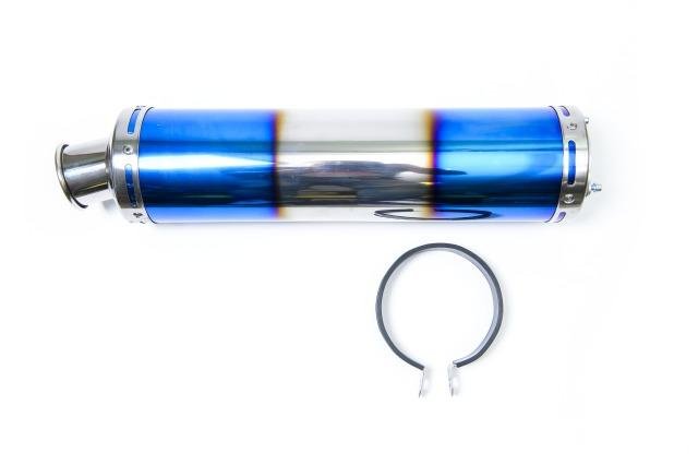 Глушитель для Honda CB 400 цвета сине-серебрянный