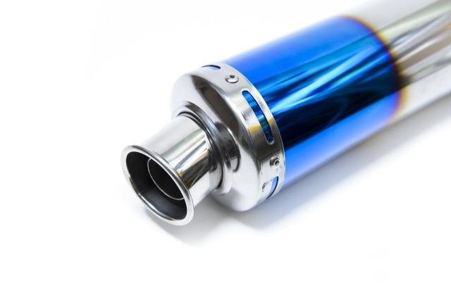 Глушитель для Honda CB 400 цвета сине-серебрянный