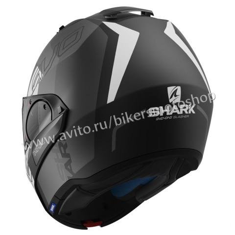 Мотошлем-модуляр Shark Evo-One2 Slasher Black-Grey