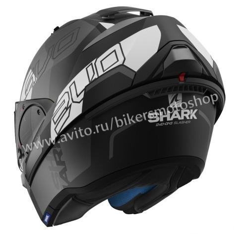 Мотошлем-модуляр Shark Evo-One2 Slasher Black-Grey