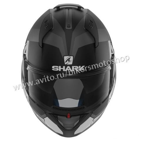 Мотошлем-модуляр Shark Evo-One2 Slasher Black-Grey