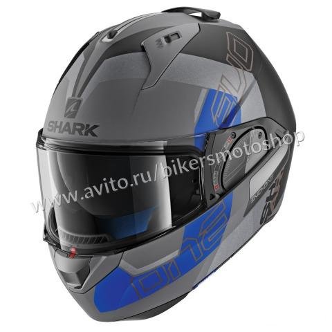 Шлем-модуляр Shark Evo-One 2 Slasher Grey-Blue