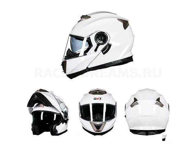 Шлем для мотоцикла GXT 160 модуляр белый с очками
